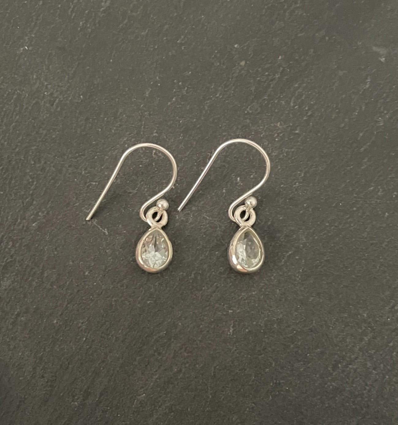 Blue Topaz and Silver Teardrop Earrings image 0