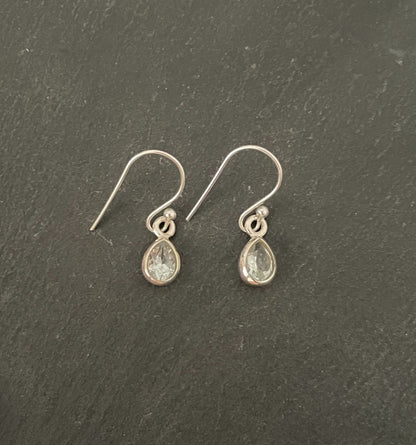 Blue Topaz and Silver Teardrop Earrings image 0