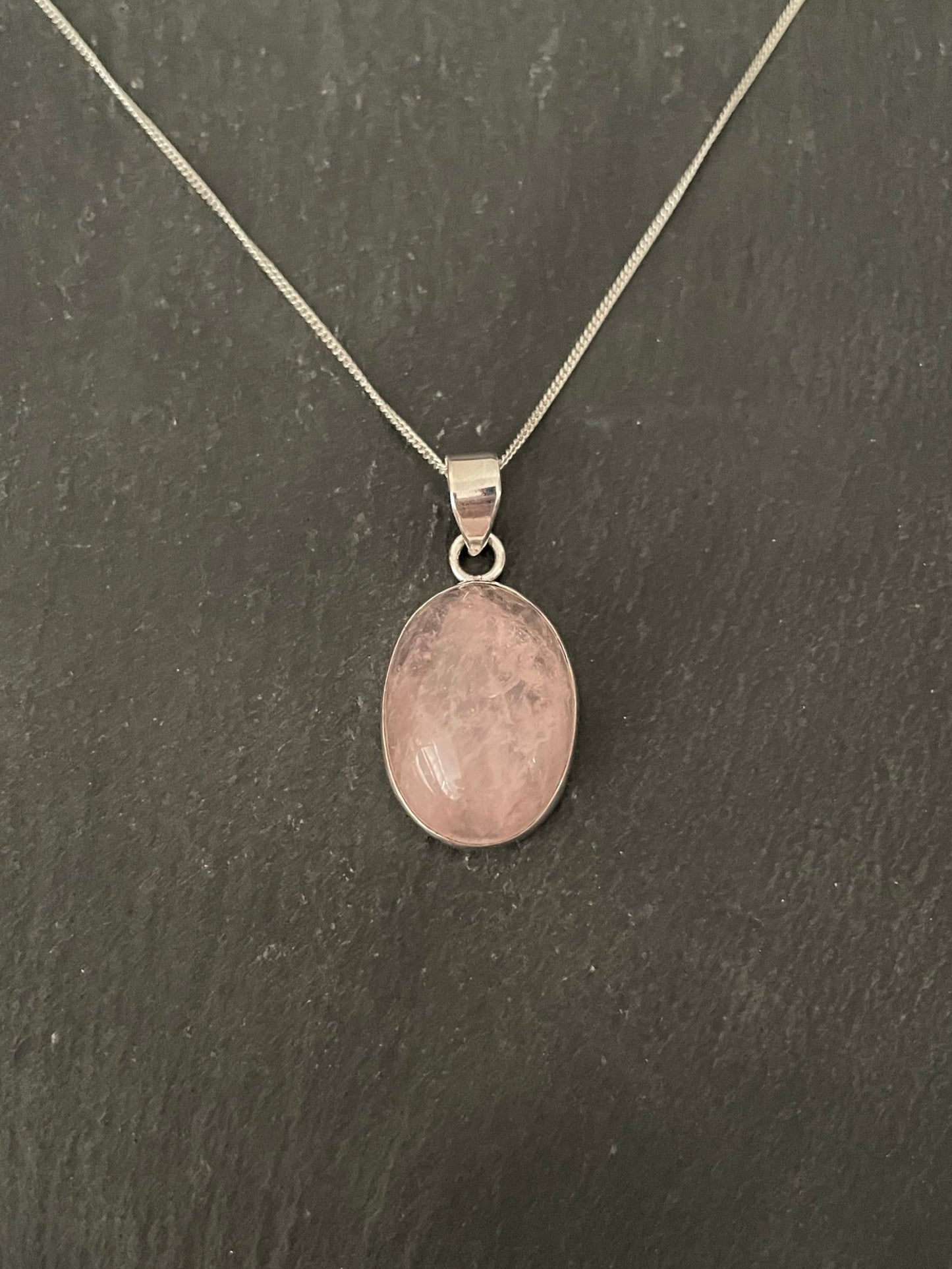 Rose Quartz Oval Pendant image 0