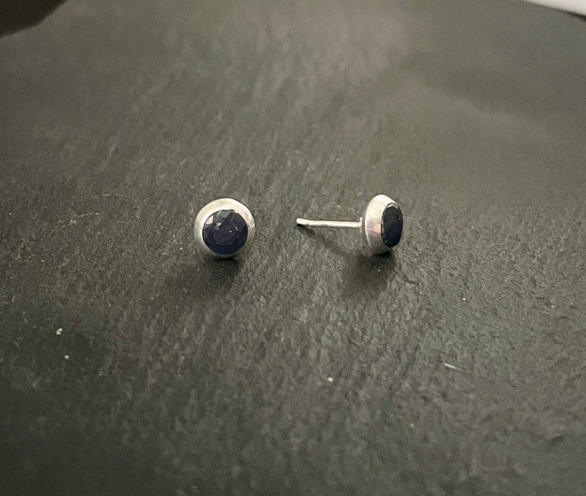 Round Sapphire Studs image 1