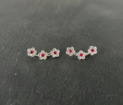 Three Flower Ear Climbers image 3