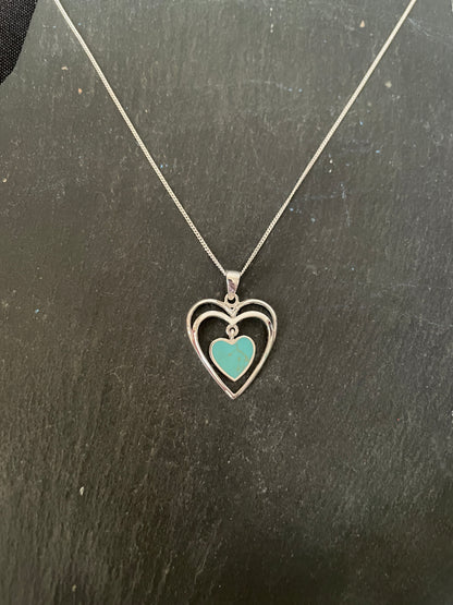 Turquoise Heart Pendant image 0