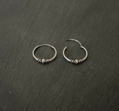 Round Silver Hoops image 1