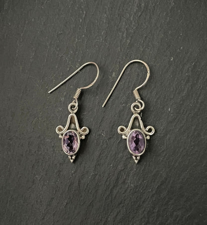 Amethyst and Silver Earrings image 0