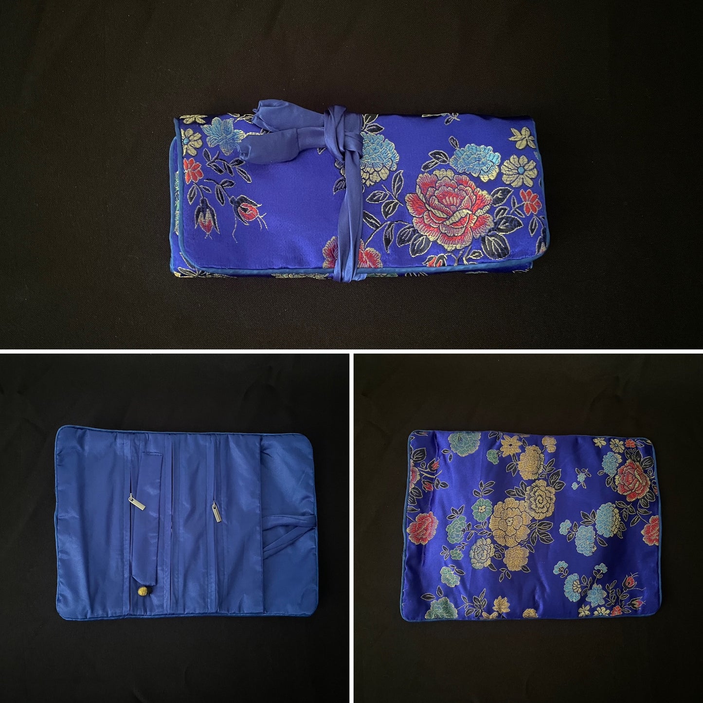 Blue Flower Jewellery Wrap