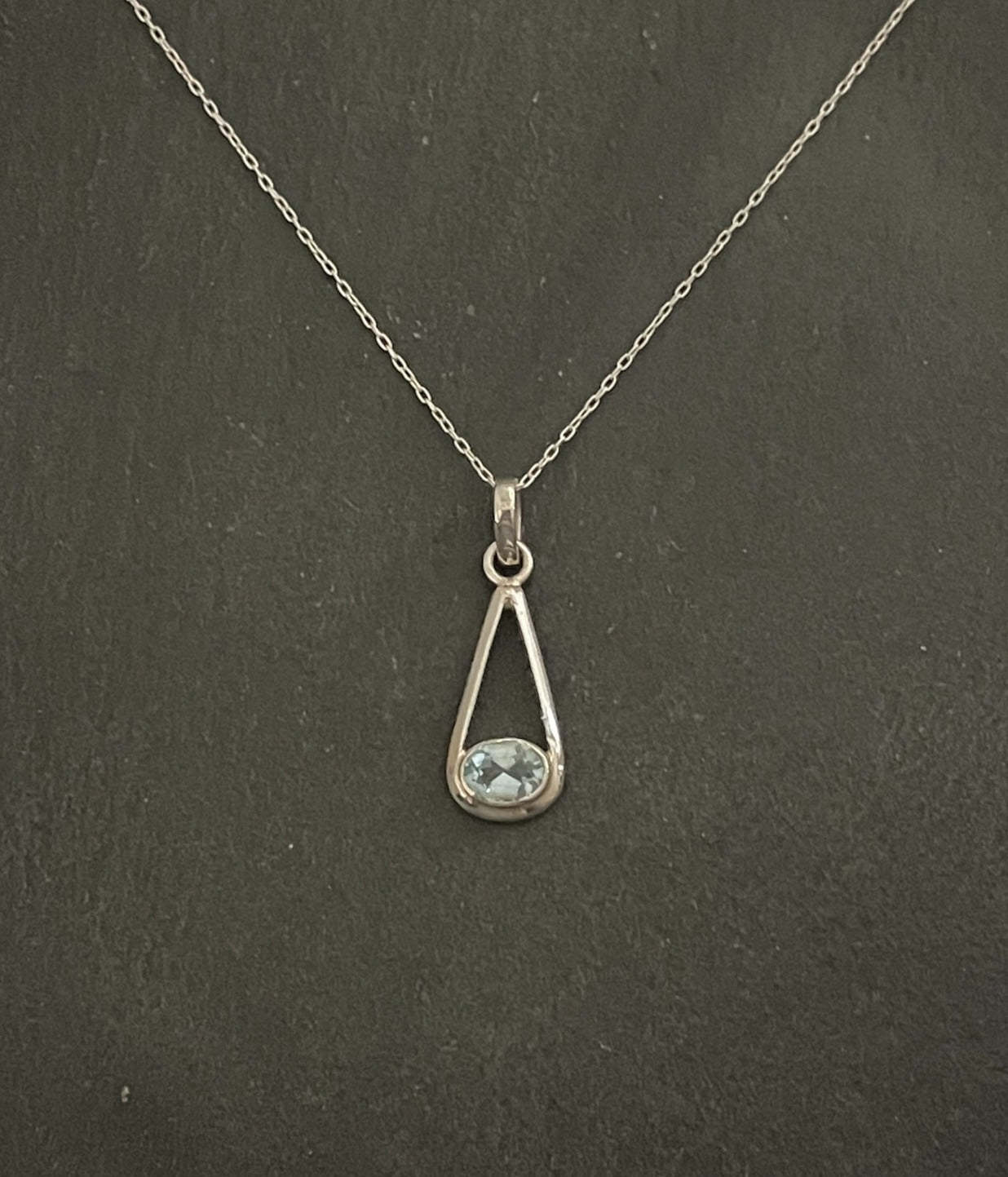 Blue Topaz and Silver Pendant image 0