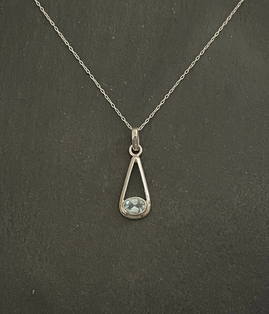 Blue Topaz and Silver Pendant image 0