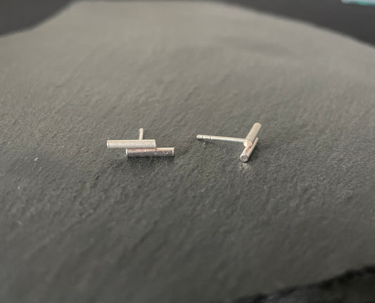 Silver Stud Earrings image 1