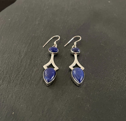 Lapis Lazuli Drop Earrings image 1