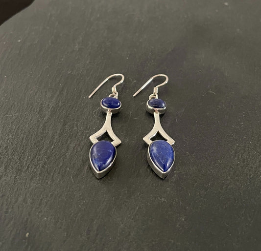 Lapis Lazuli Drop Earrings image 1