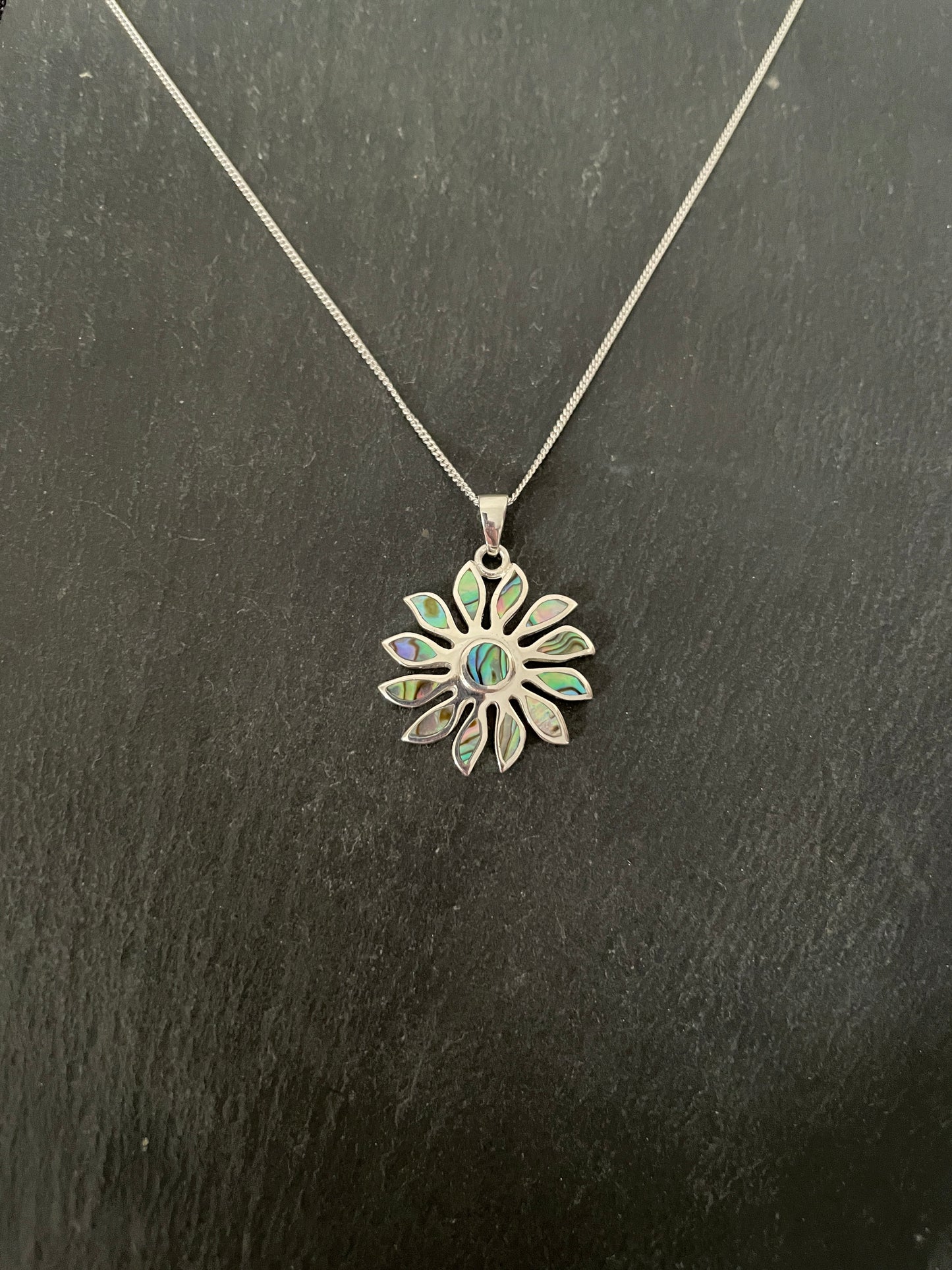 Paua Shell Flower Pendant image 0