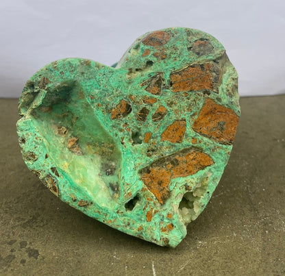 Green Grape Agate Heart image 0