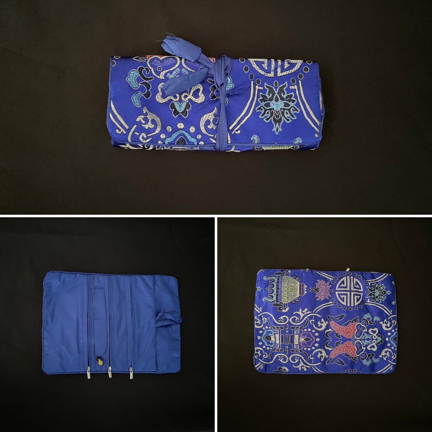 Blue Flower Jewellery Wrap