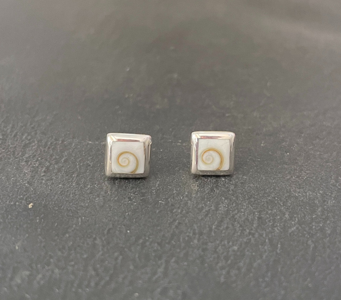 Shiva Shell Square Stud Earrings image 0