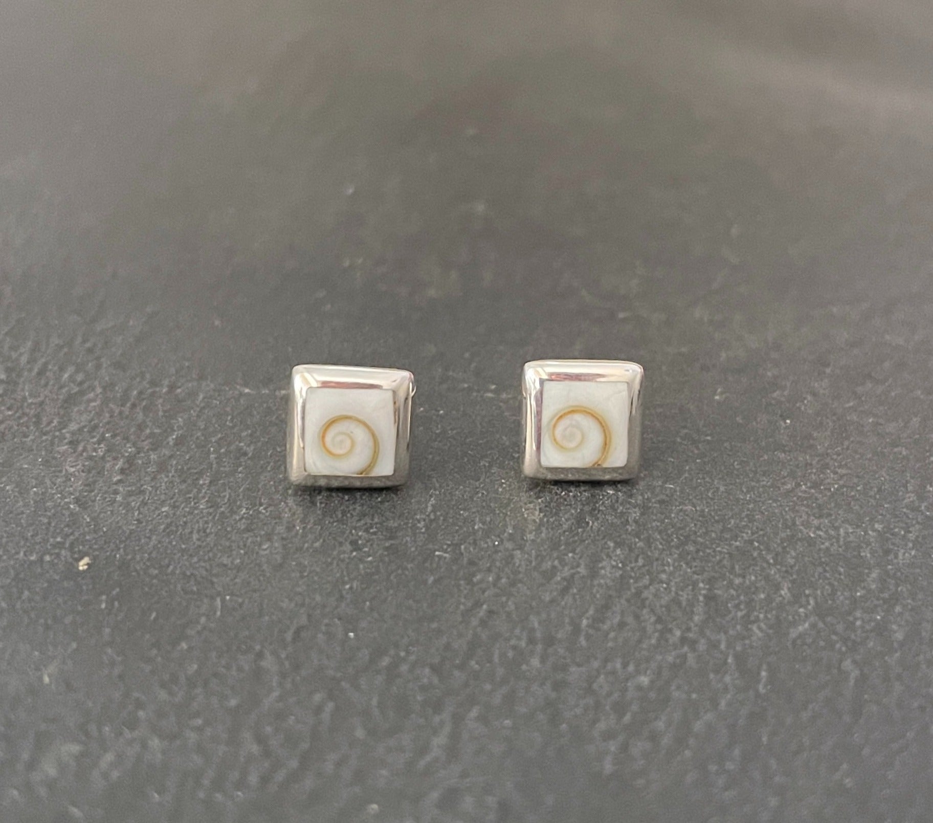 Shiva Shell Square Stud Earrings image 0