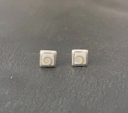 Shiva Shell Square Stud Earrings image 0