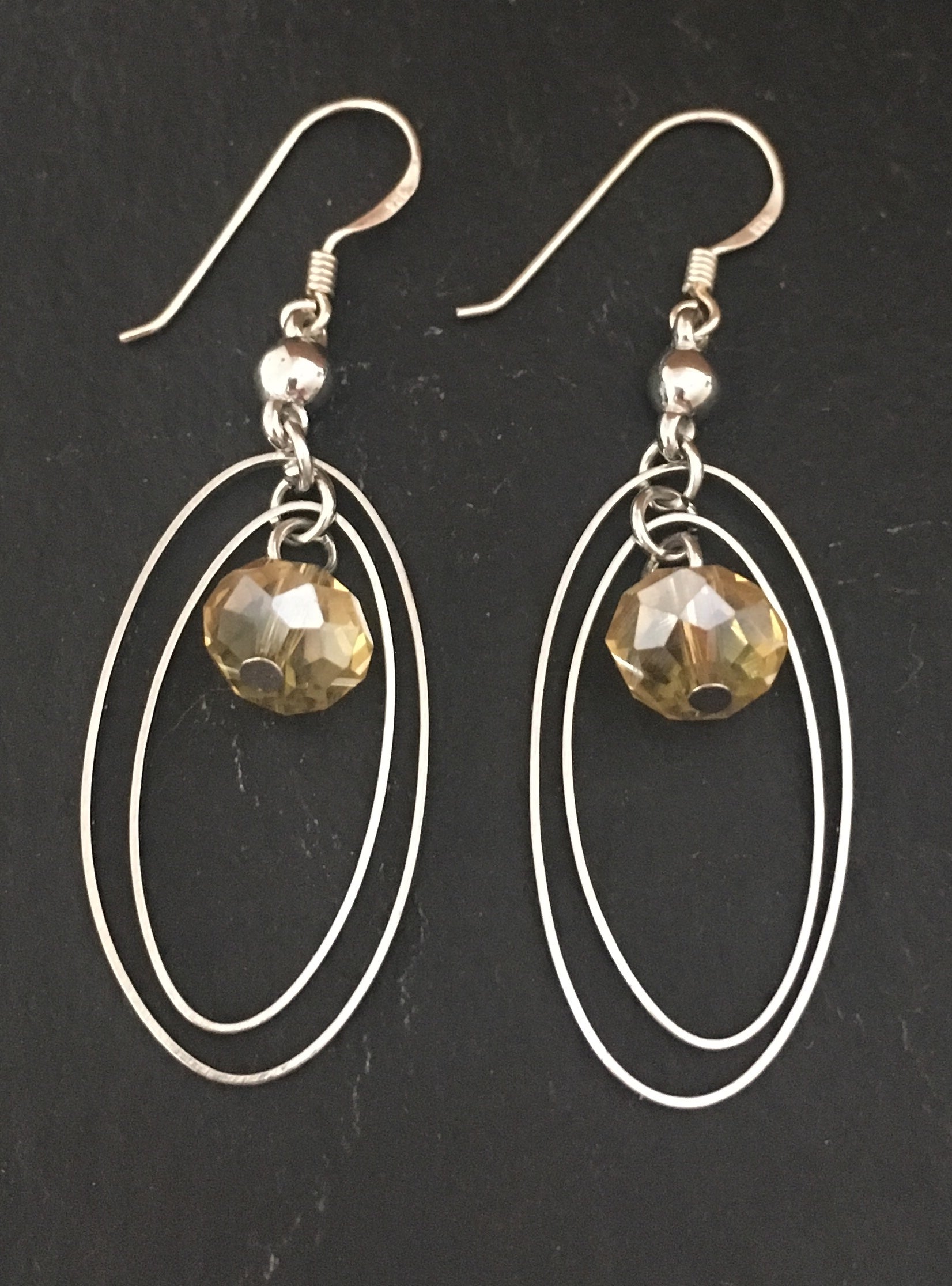 Yellow Bead Earrings image 0