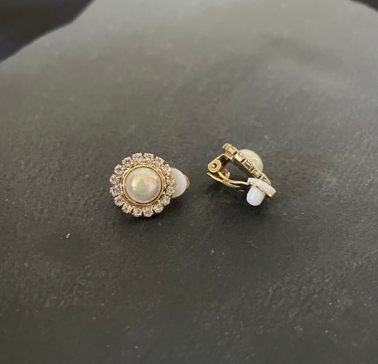 Coloured Bling Clip On Earrings image 1
