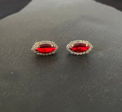 Coloured Bling Clip On Earrings image 2
