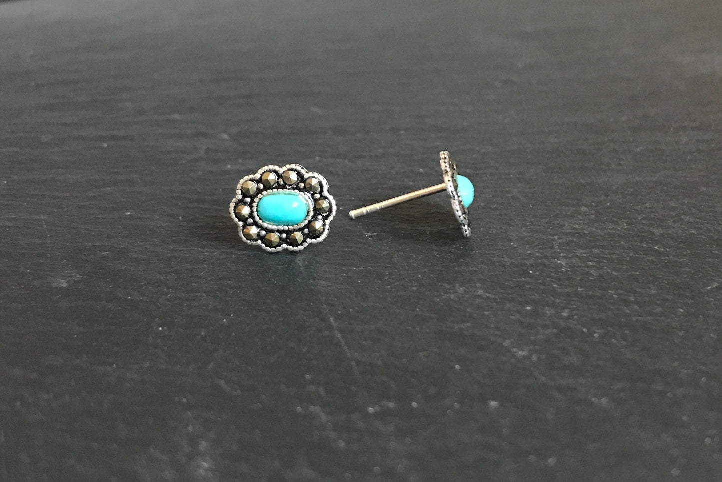Marcasite Oval Studs image 1