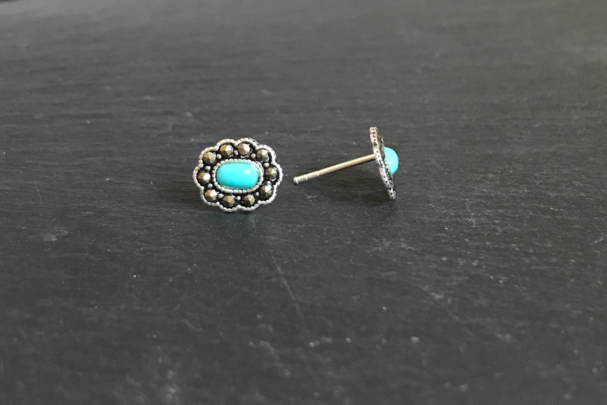 Marcasite Oval Studs image 1