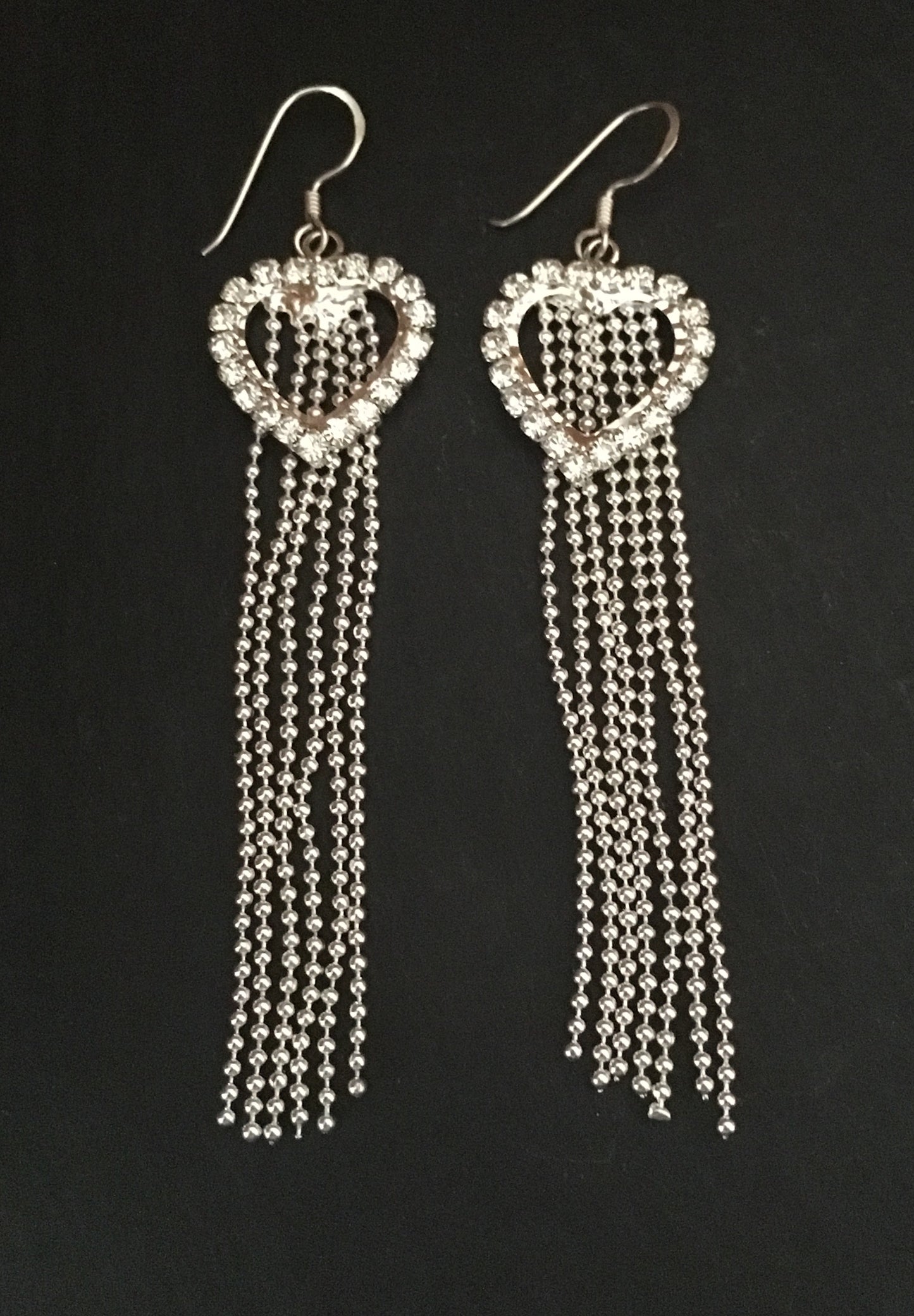 Heart Drop Bling Earrings image 0