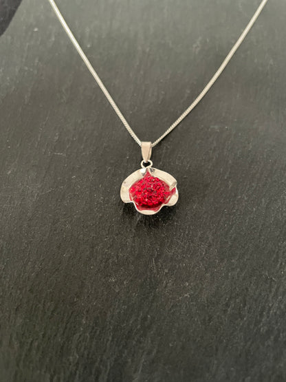 Cubic Zirconia and Silver Flower Pendant image 3