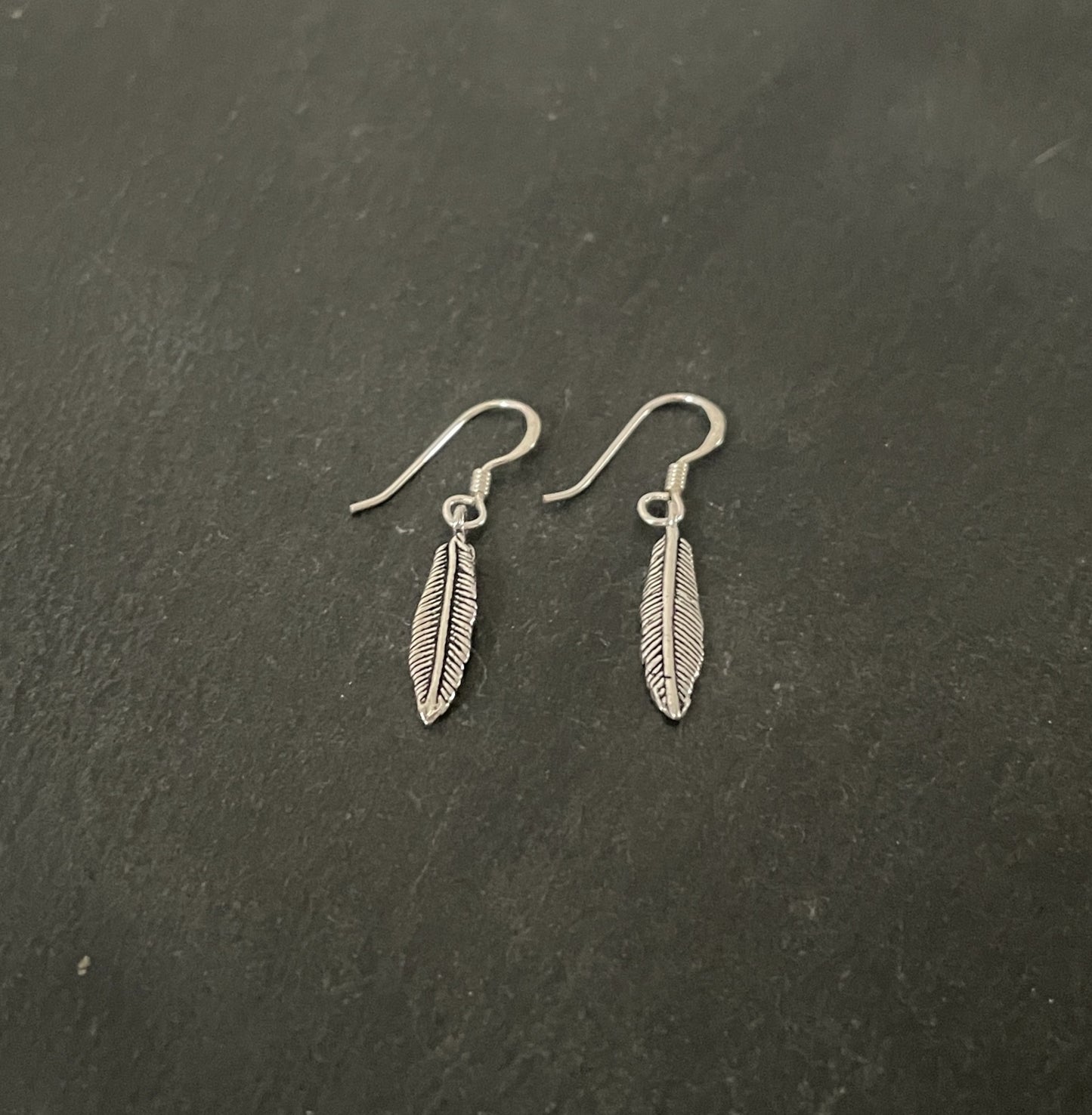 Silver Feather Earrings image 1
