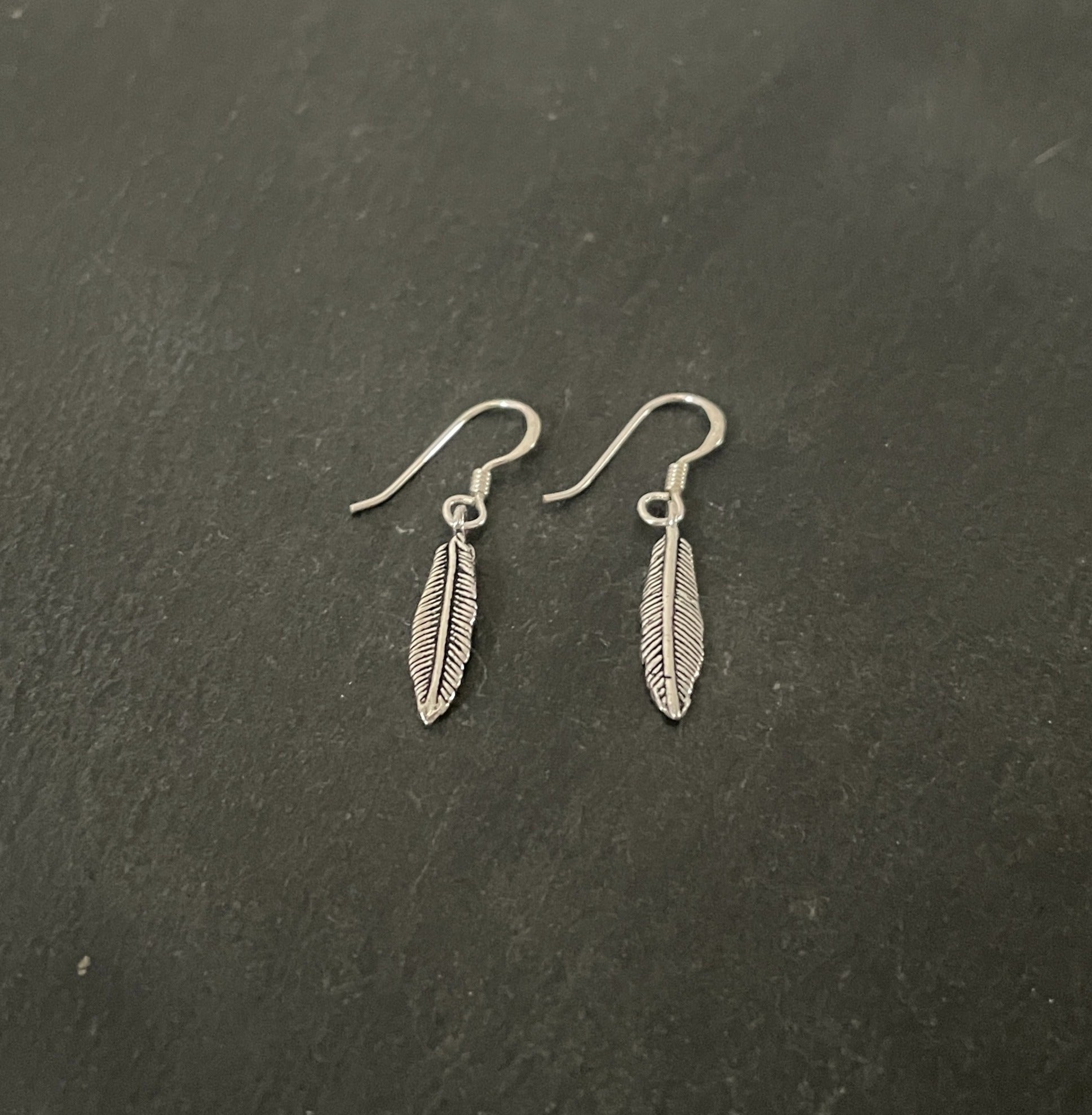Silver Feather Earrings image 1