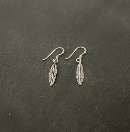 Silver Feather Earrings image 1