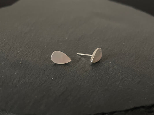 Mother of Pearl Teardrop Stud Earrings image 1