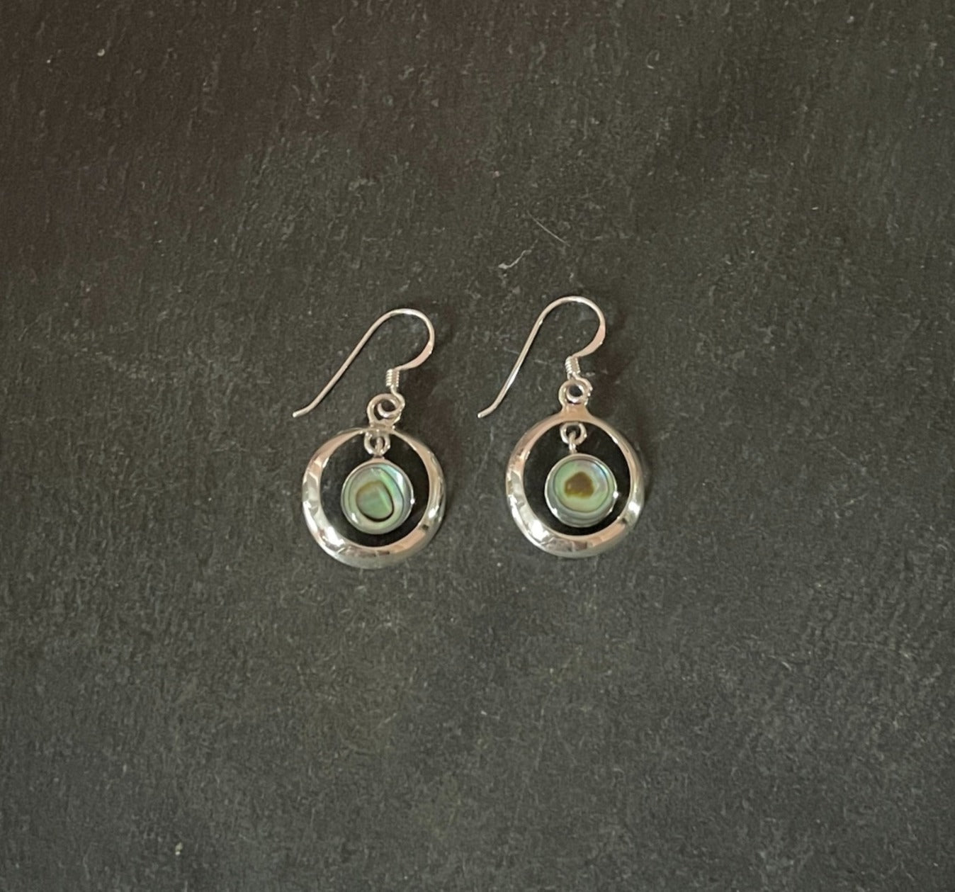 Paua Shell Round Earrings image 0