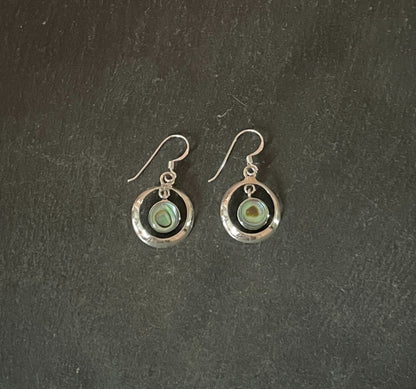 Paua Shell Round Earrings image 0