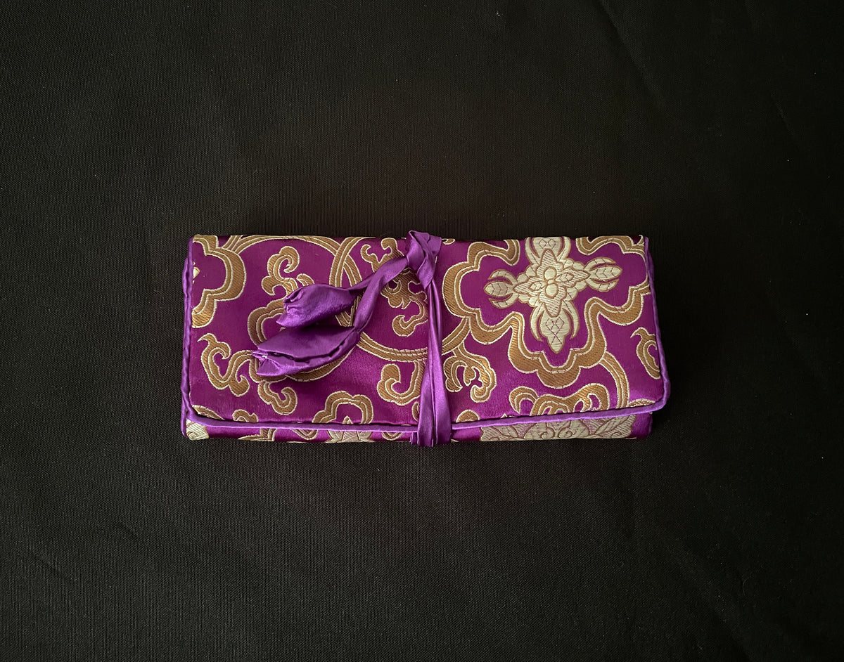 Purple and Gold Jewellery Wrap