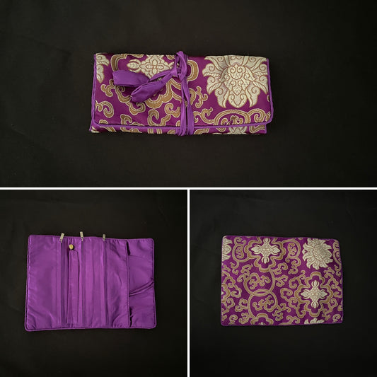 Purple and Gold Jewellery Wrap