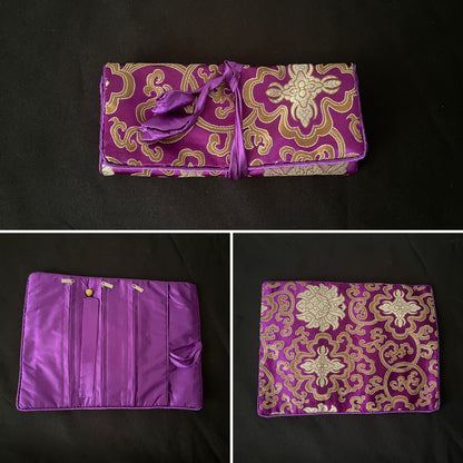 Purple and Gold Jewellery Wrap