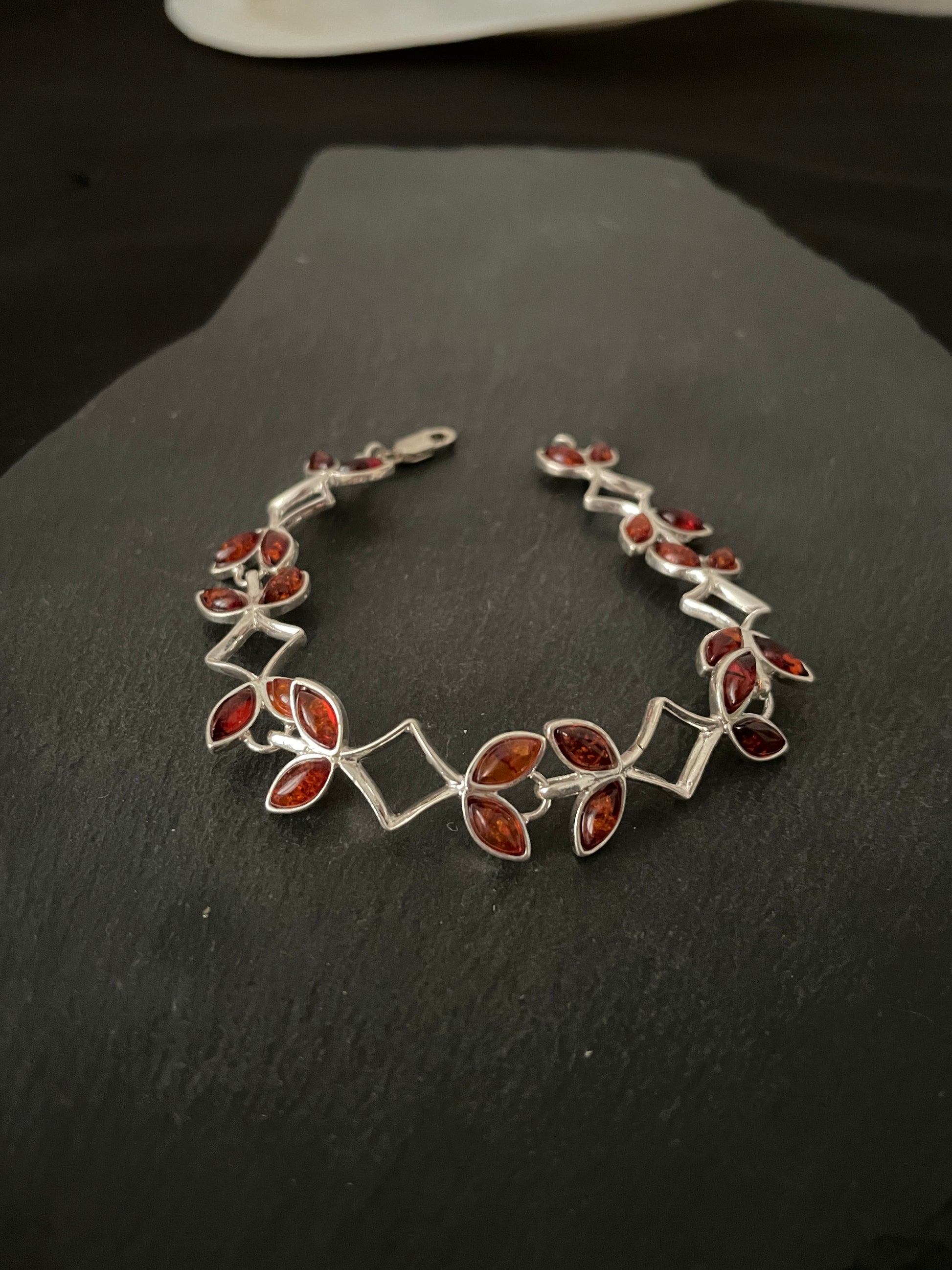 Amber and Silver Bracelet image 0