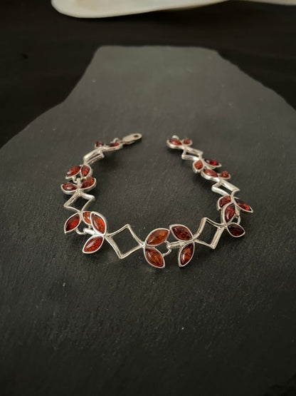 Amber and Silver Bracelet image 0