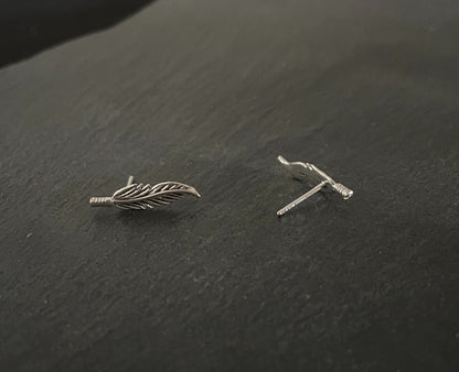 Silver Feather Studs image 1