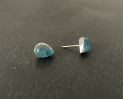 Blue Topaz Teardrop Studs image 1