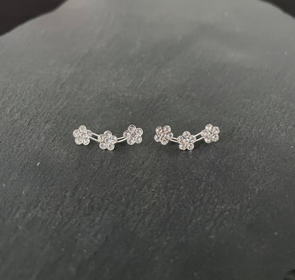 Three Flower Ear Climbers image 2