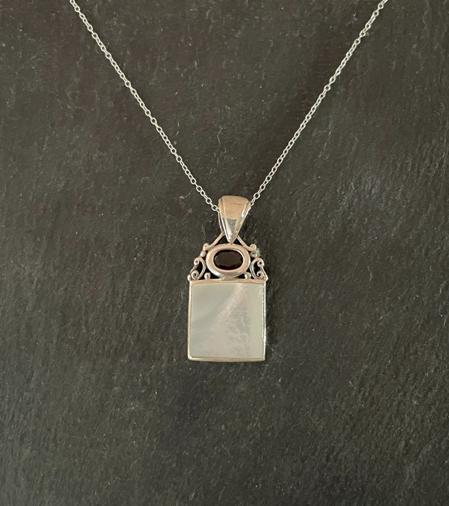 Mother of Pearl and Silver Pendant image 0