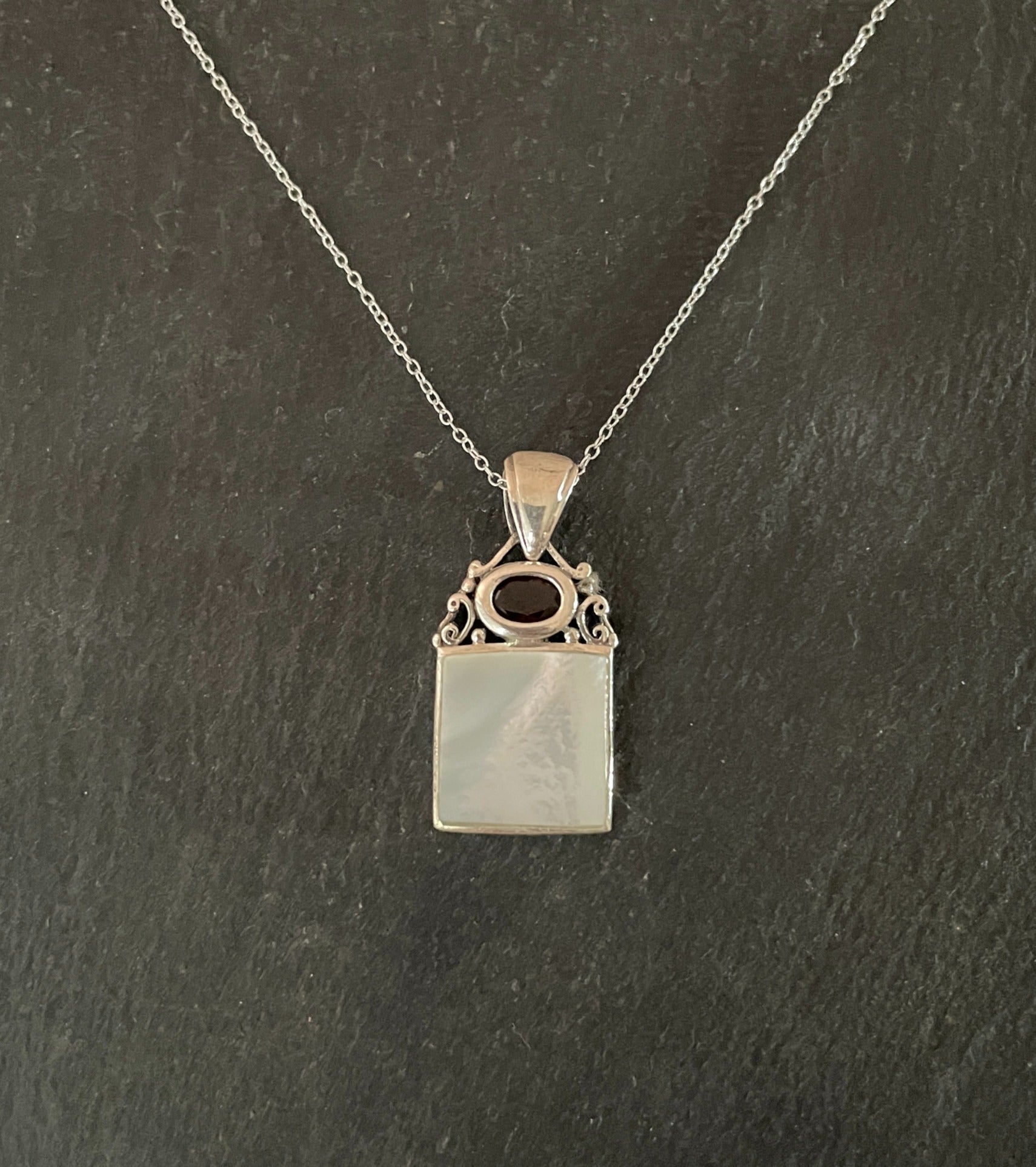 Mother of Pearl and Silver Pendant image 0