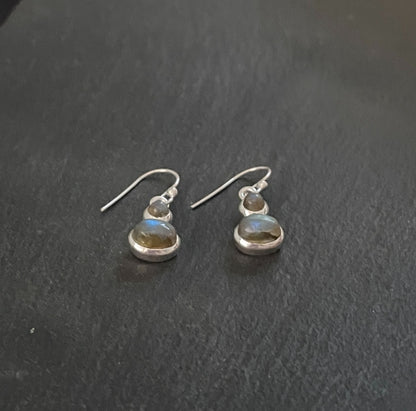 Labradorite and Silver Earrings image 1