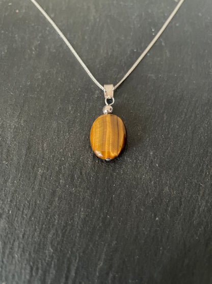 Tiger's Eye Oval Pendant image 1