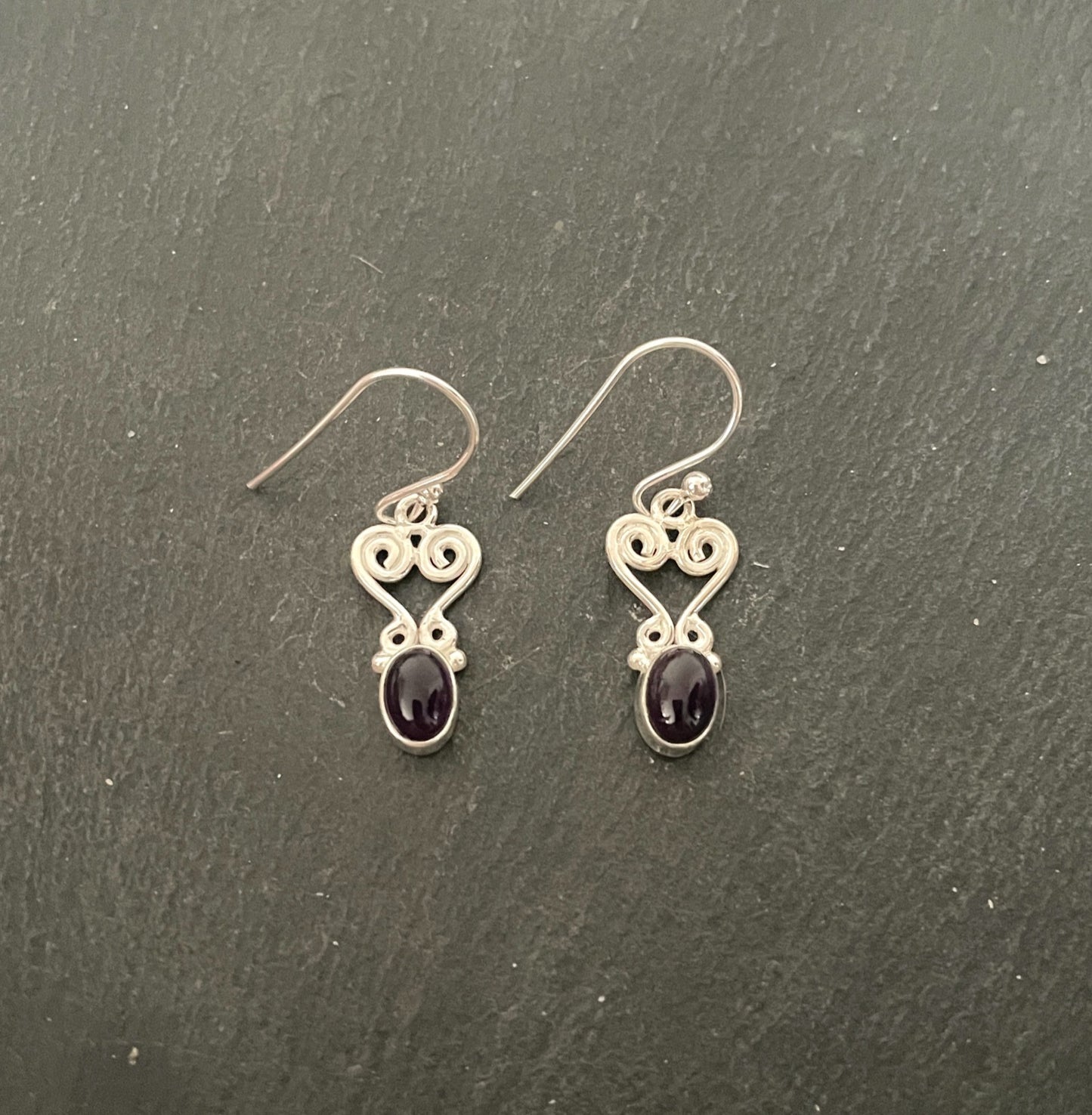 Amethyst Drop Earrings image 0