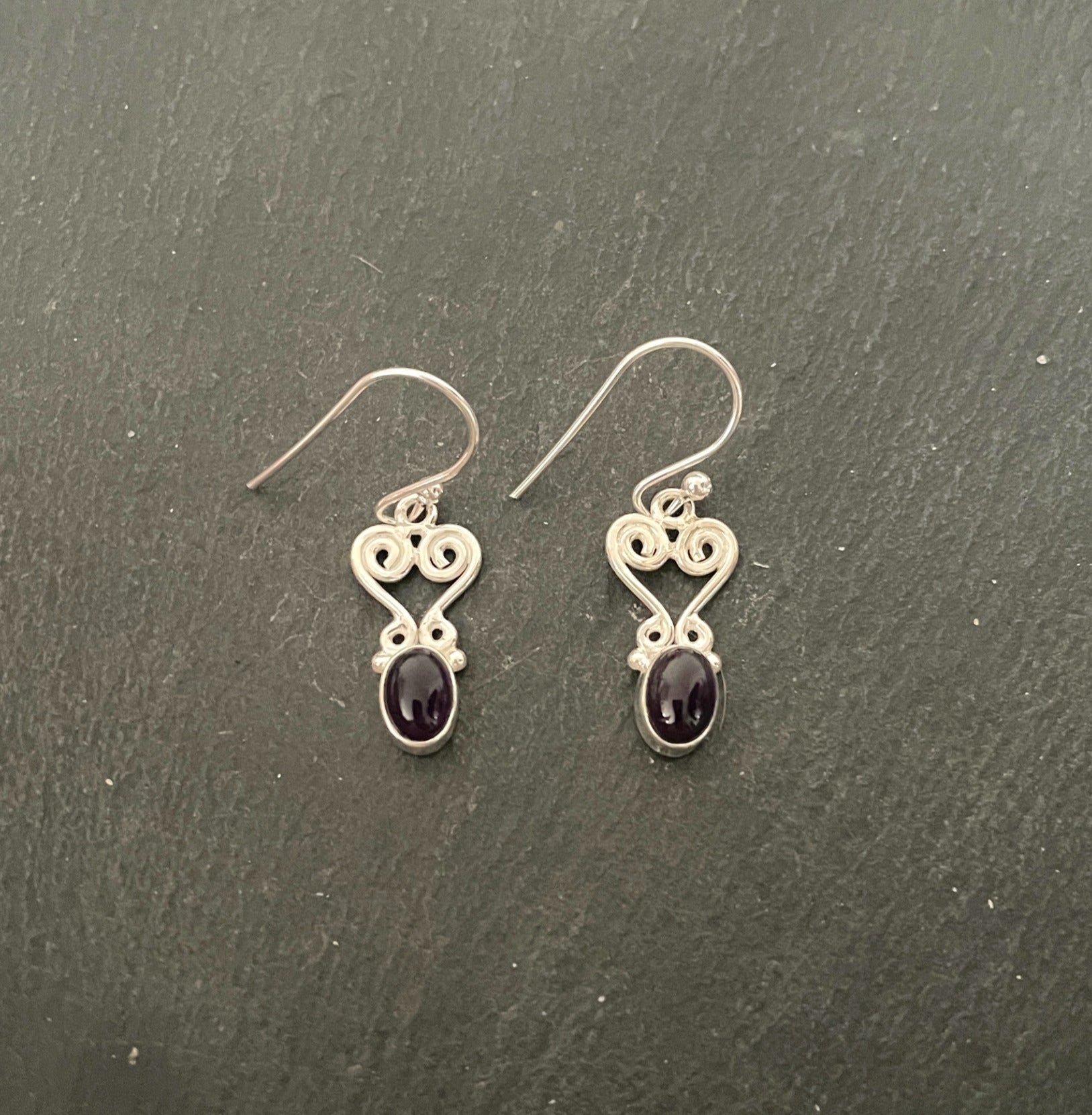 Amethyst Drop Earrings image 0