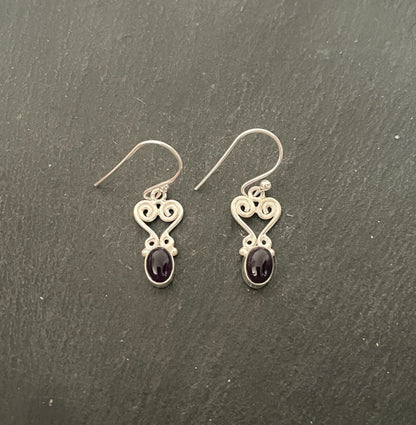 Amethyst Drop Earrings image 0