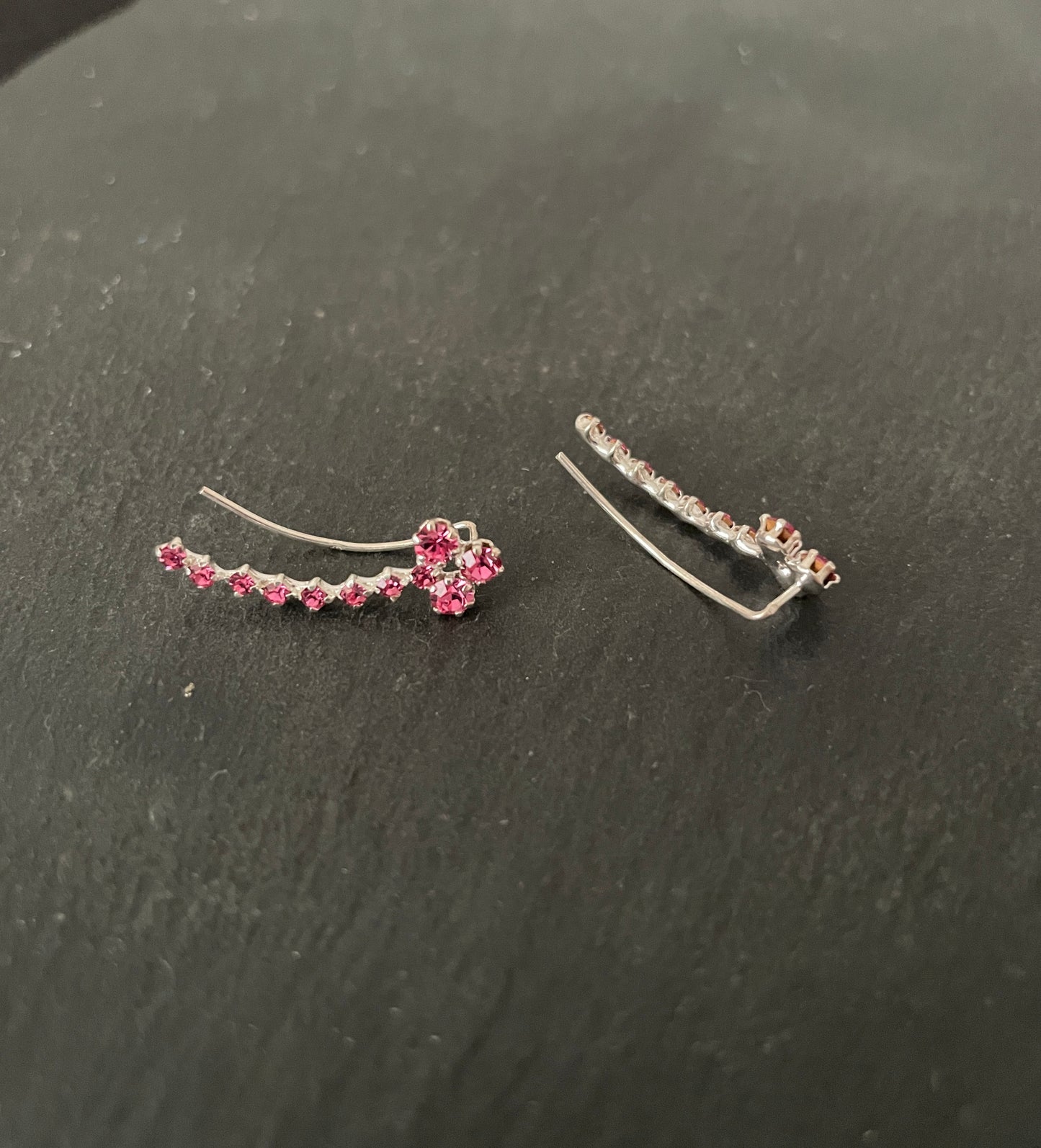 Flower Cubic Zirconia Ear Climbers image 2
