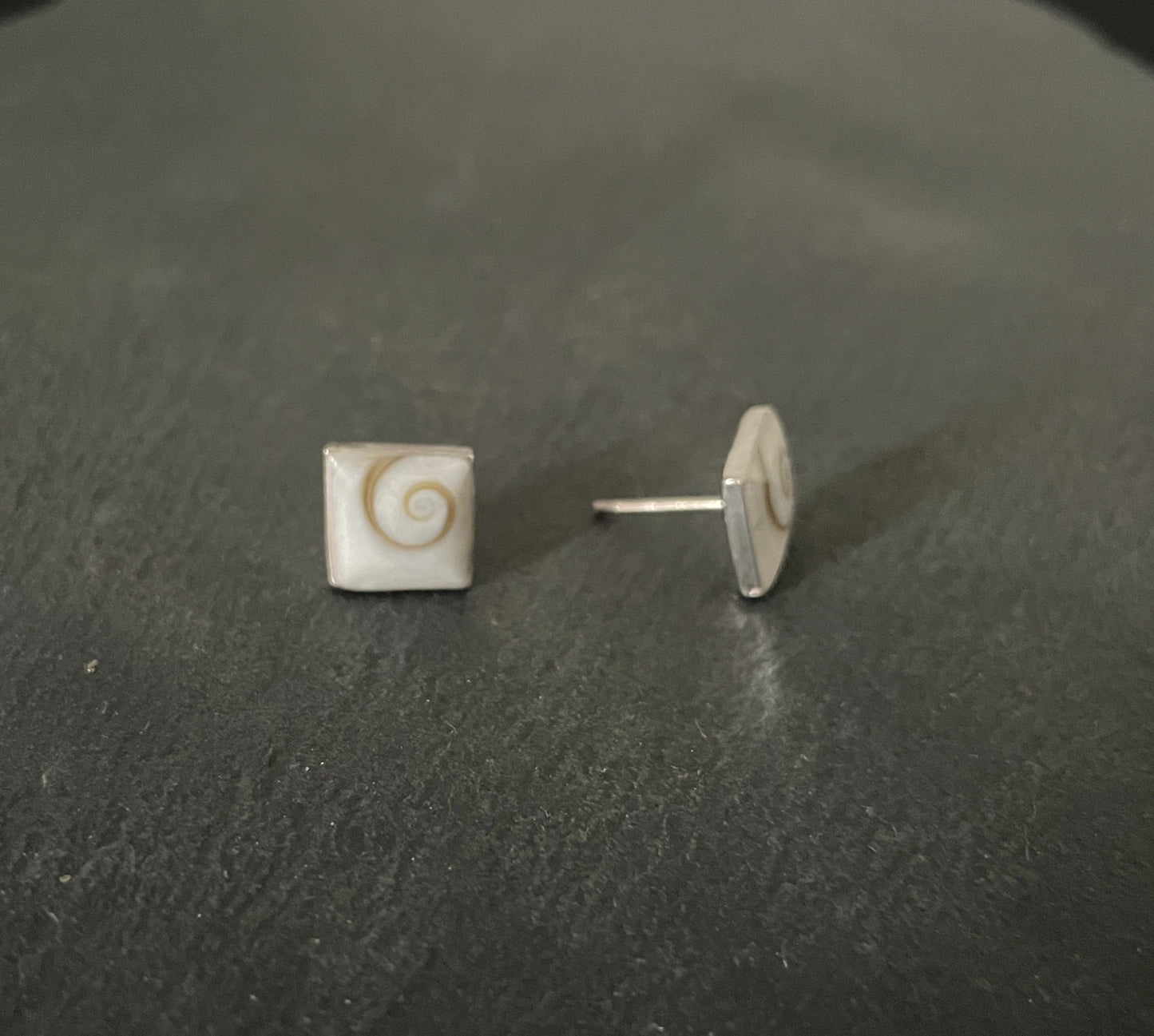 Shiva Shell Square Stud Earrings image 1